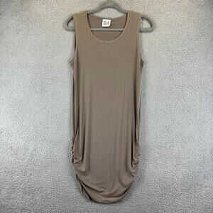 Planet Lauren Grossman Tank Dress OS Lagenlook Minimalist Quiet Luxury Stretchy